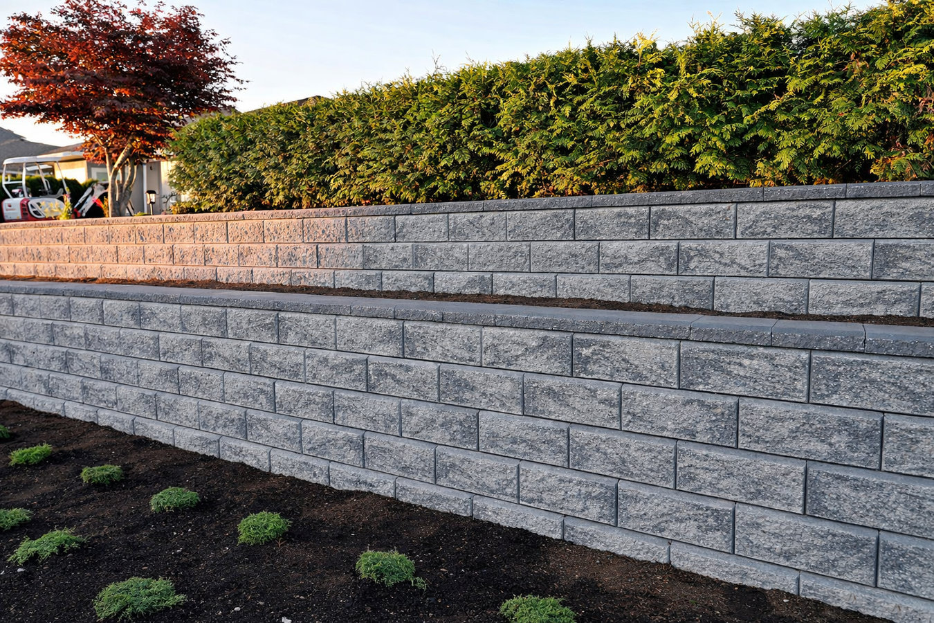 Retaining wall construction